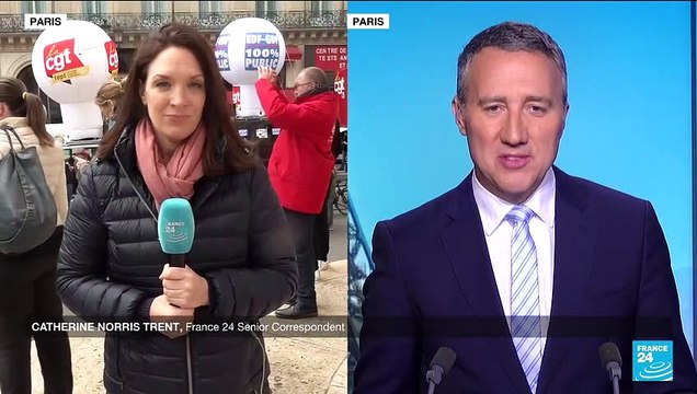 French unions rally supporters to the streets ahead of pension ruling