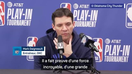 OKC - Daigneault : "Giddey a été formidable"