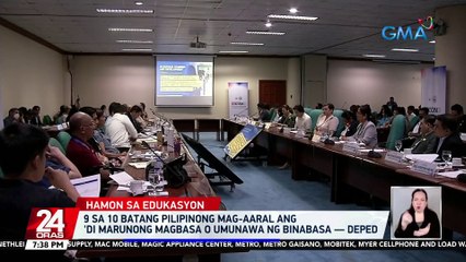 9 sa 10 batang Pilipinong mag-aaral ang 'di marunong magbasa o umunawa ng binabasa -- DEPED | 24 Oras