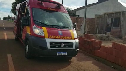 Download Video: Trabalhador fica ferido após cair de laje em obra no Florais do Paraná