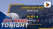 China’s exports surprisingly up in March