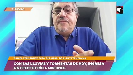 Con las lluvias y tormentas de hoy, ingresa un frente frío a Misiones