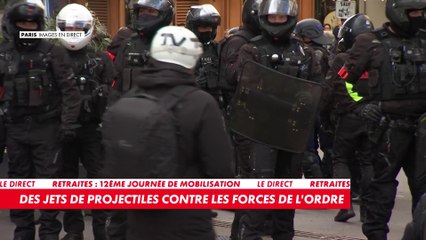 Manifestation contre la réforme : un policier blessé par un jet de projectile