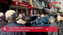 İçişleri Bakanı Süleyman Soylu, TOGG ile Esenler sokaklarını gezdi
