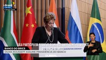 Lula participa da posse de Dilma Rousseff como presidente do banco do Brics