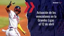 Actuación de los venezolanos en las Grandes Ligas el 12 de abril