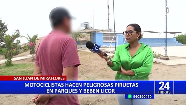 San Juan de Miraflores: motociclistas invaden parque para hacer piruetas