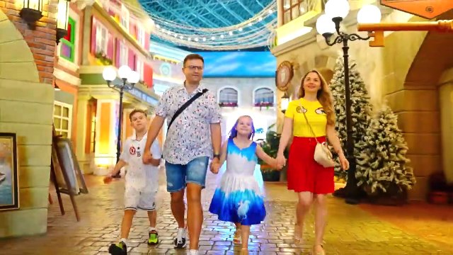 Kids Roma Show Entertainment Diana and Roma Fun weekend with Parents at Ferrari World theme park in Abu Dhabi