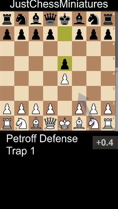 Petroff Defense. Trap 1
