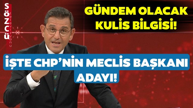 Fatih Portakal'dan Gündem Olacak Kulis Bilgisi! İşte CHP'nin Meclis Başkanı Adayı