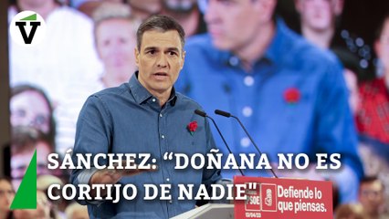 Sánchez advierte que Doñana "no es cortijo de nadie"