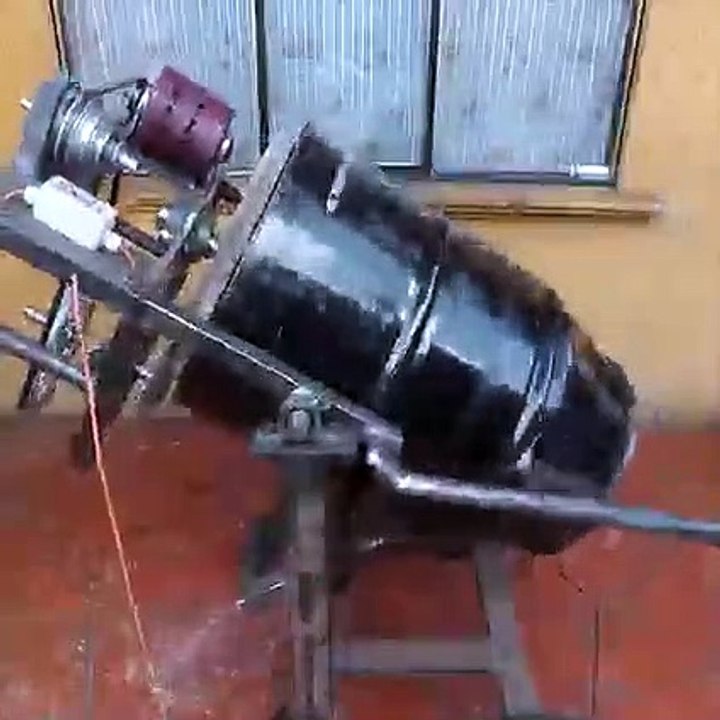 How to build a electric  concrete mixer at home so easily art  - DIY Mini Concrete Mixer & Build