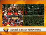 Pueblo revolucionario marcha en Conmemoración del Día del Rescate de la Dignidad Nacional