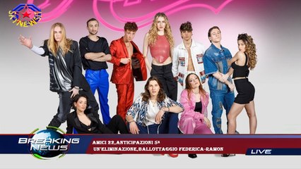 Amici 22,anticipazioni 5ª  un'eliminazione,ballottaggio Federica-Ramon