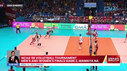 NCAA 98 Volleyball Tournament Men's and Women's Finals Game 2, mamaya na | UB
