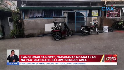 Ilang lugar sa Norte, nakaranas ng malakas na pag-ulan dahil sa low pressure area | UB