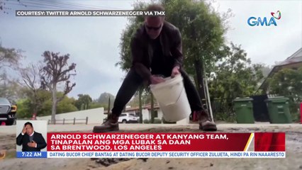 Arnold Schwarzenegger at kanyang team, tinapalan ang mga lubak sa daan sa Brentwood, Los Angeles | UB