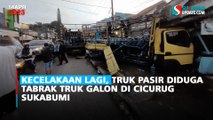 Kecelakaan Lagi, Truk Pasir Diduga Tabrak Truk Galon di Cicurug Sukabumi