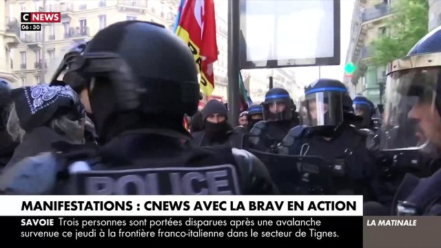 Manifestations contre la réforme des retraites : Regardez le reportage spectaculaire de CNews embarqué hier avec la Brav attaquée par des manifestants