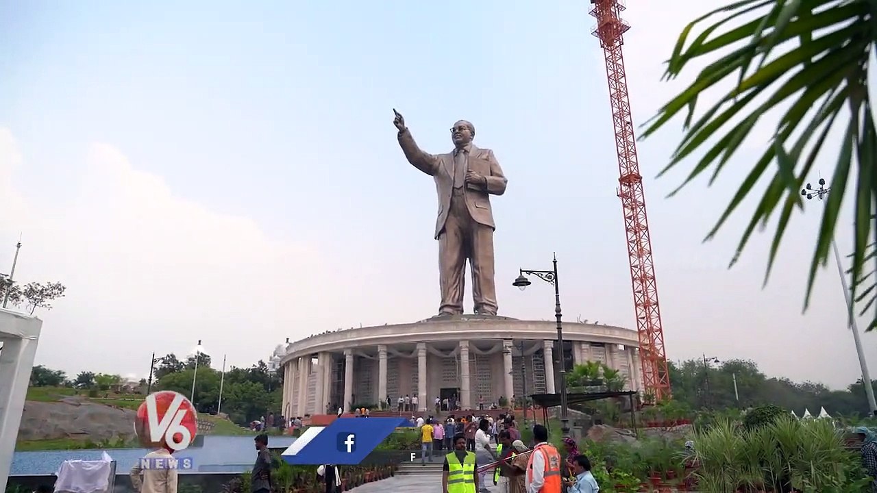 India's Tallest Dr BR Ambedkar Statue In Hyderabad | V6 News - video ...