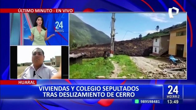 Huaral: Viviendas quedan completamente sepultadas tras deslizamiento de tierras