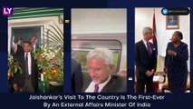 External Affairs Minister S Jaishankar Takes Ride In ‘Made In India’ Train In Maputo During Mozambique Visit