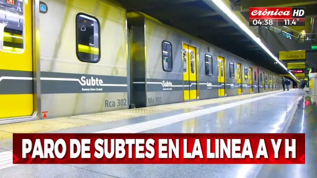 Paro de subtes en la línea A y H