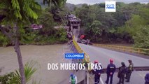 Dos personas muertas y 15 heridas tras el colapso de un puente en Colombia