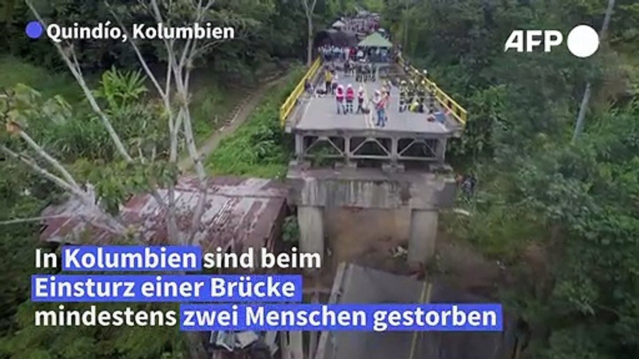 Zwei Tote bei Brückeneinsturz in Kolumbien