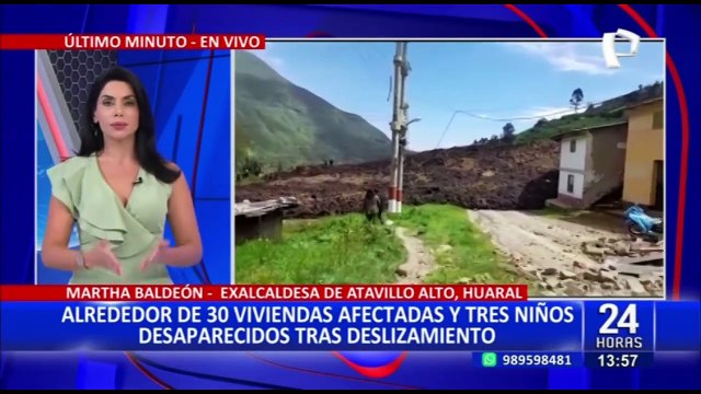 Huaral: exalcaldesa brinda detalles del deslizamiento de tierra que sepultó varias viviendas