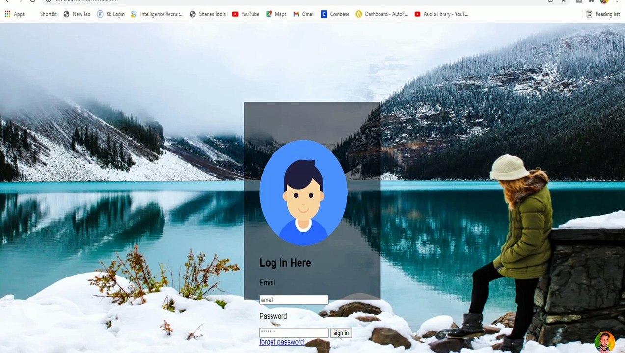 User Transparent login form|design transparent login form using html&css|watch code online tutorials