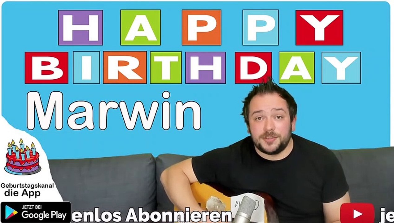 Happy Birthday, Marwin! Geburtstagsgrüße an Marwin