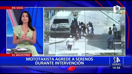 Download Video: El Agustino: dos serenos resultaron heridos durante intervención a mototaxistas