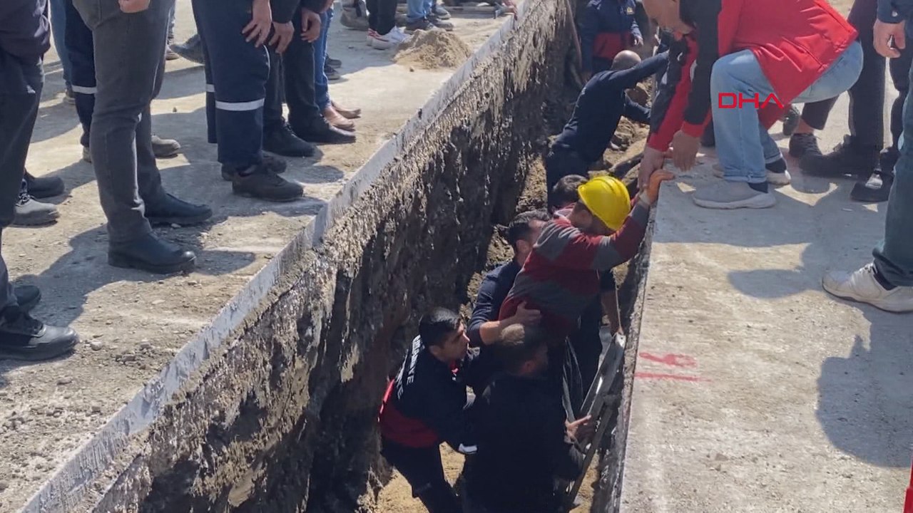 Osmaniye'de göçük altında kalan 2 işçi kurtarıldı