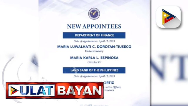 Palasyo, inilabas na ang mga pangalan ng mga bagong appointee
