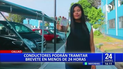 Callao: Conductores podrán tramitar brevetes en menos de 24 horas