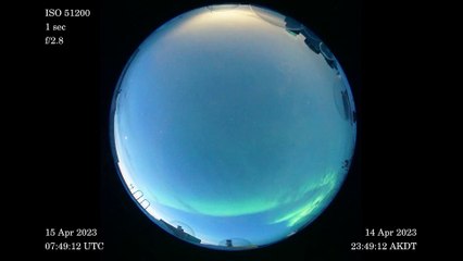 Un cohete de Space X produce una espiral gigante sobre Alaska