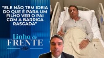 Flávio Bolsonaro desabafa após deputado dizer que facada em seu pai foi ‘fake’ I LINHA DE FRENTE