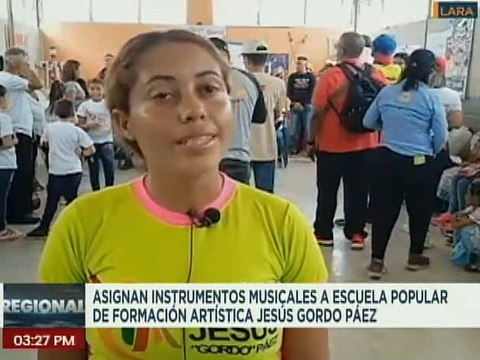 Lara | Dotan con instrumentos musicales a Escuela Popular de Formación Artística Jesús Gordo Páez