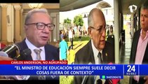 Congresistas critican a ministro Óscar Becerra por calificar de 