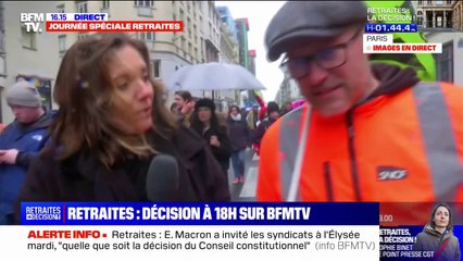Fabien Villedieu (Sud-Rail) à propos de l'intersyndicale: "L'unité tient et je pense qu'elle tiendra après la décision du Conseil constitutionnel"