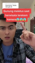 Gunung Meletus Saat Berwisata Terekam Kamera