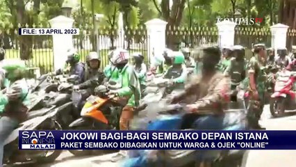 Presiden Jokowi Turun Langsung Bagikan Sembako Gratis di Depan Istana Merdeka!