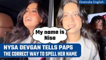 Nysa Devgan corrects paparazzi, tells them “My name is Nisha”, Watch | Oneindia News