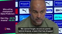 Guardiola admits City must be perfect to catch Arsenal