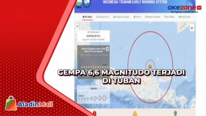 Download Video: Gempa Magnitudo 6,6 Terjadi di Tuban, BMKG: Tak Berpotensi Tsunami