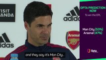 Arteta reacts to Opta's Premier League title prediction