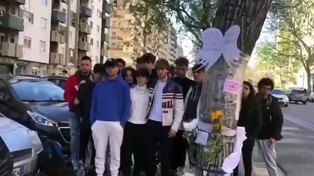 Palermo, gli amici ricordano Gabriele sotto l'albero dove morì