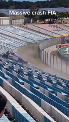 Porsche Sprint Challenge Iberica Portimao 2023 FP2 Areia Brake Failure Huge Crash Grandstands