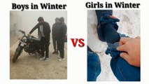 Girls in Winter VS Boys in Winter | Best Funny Memes Video |